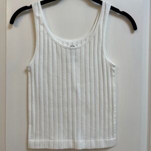 RS by Roselyn Sánchez Seamless Ribbed Tank Top XS/S White Stretch